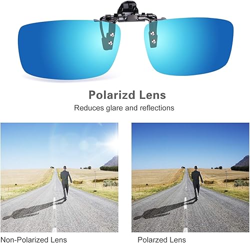 Miniatura 6 de Cycling Sport Polarized Clip-on Flip up Metal Clip Sunglasses Lenses Glasses Unbreakable Driving Fishing Outdoor