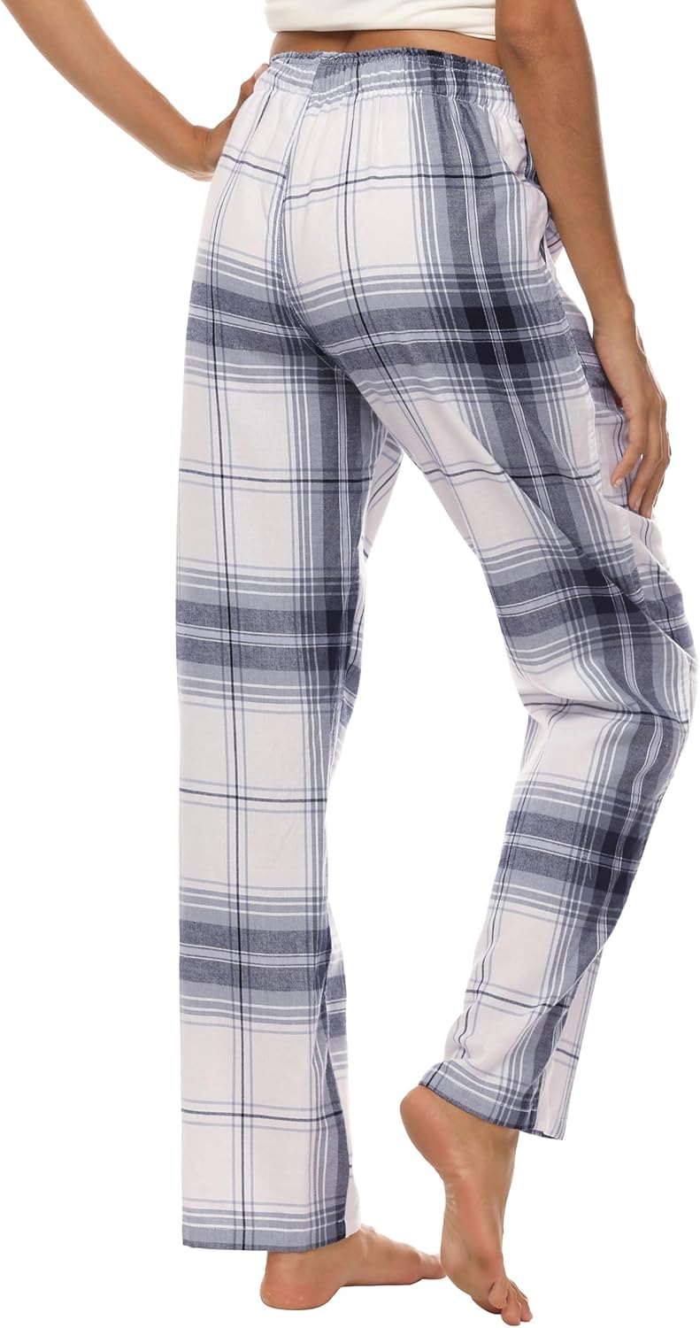 Womens Cotton Pajama Pant with Pocket Plaid Lounge Bottom Home Casual Loungewear Sleepwear Pjs Pant - Image 4