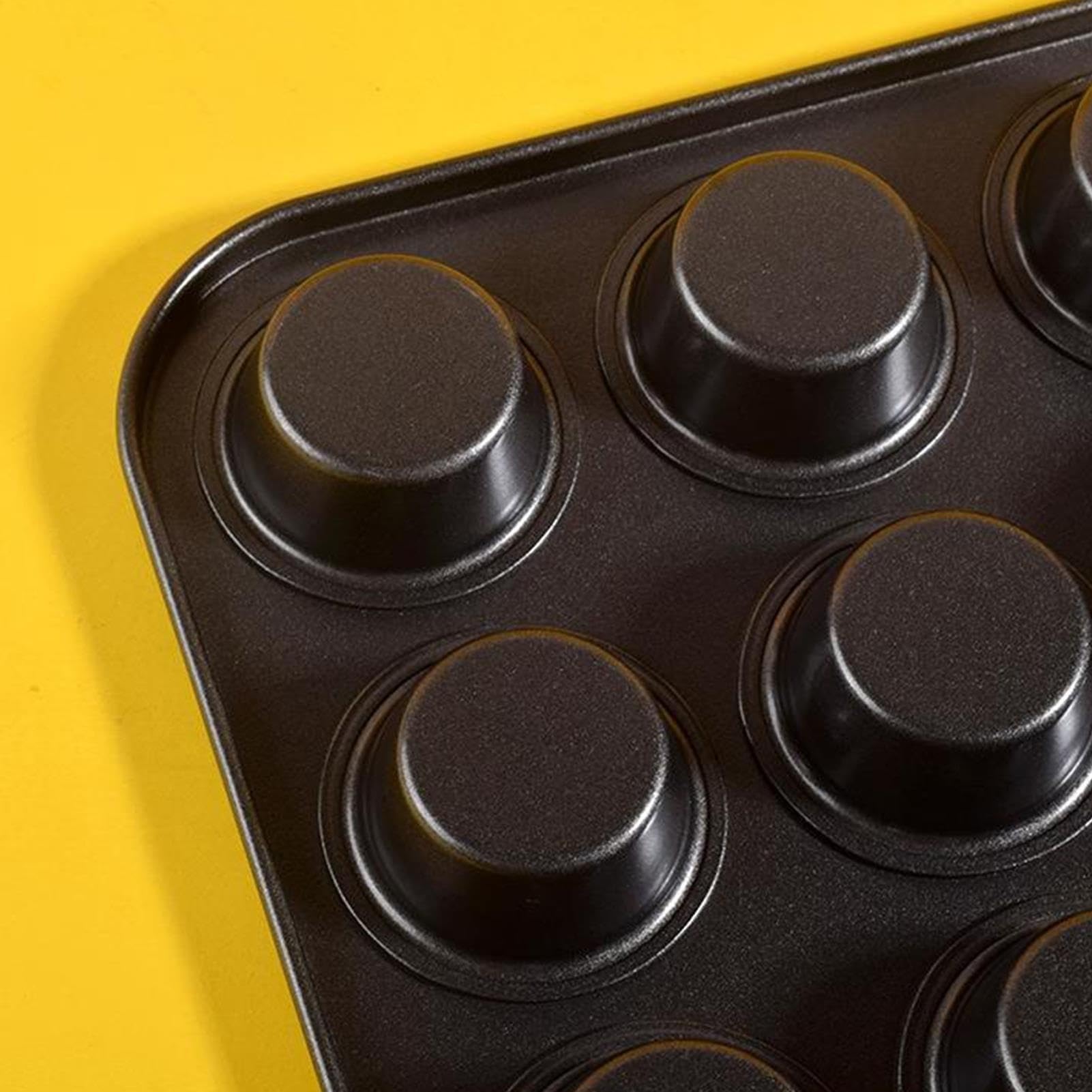 24 Stampo per Muffin Antiaderenti, Teglia per Mini Muffin