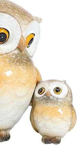 Miniatura 3 de Ebros Gift Figura de familia de cuentos de sabiduría del bosque, búho y búho bebé, 5 pulgadas de alto, escultura de búhos nocturnos de la