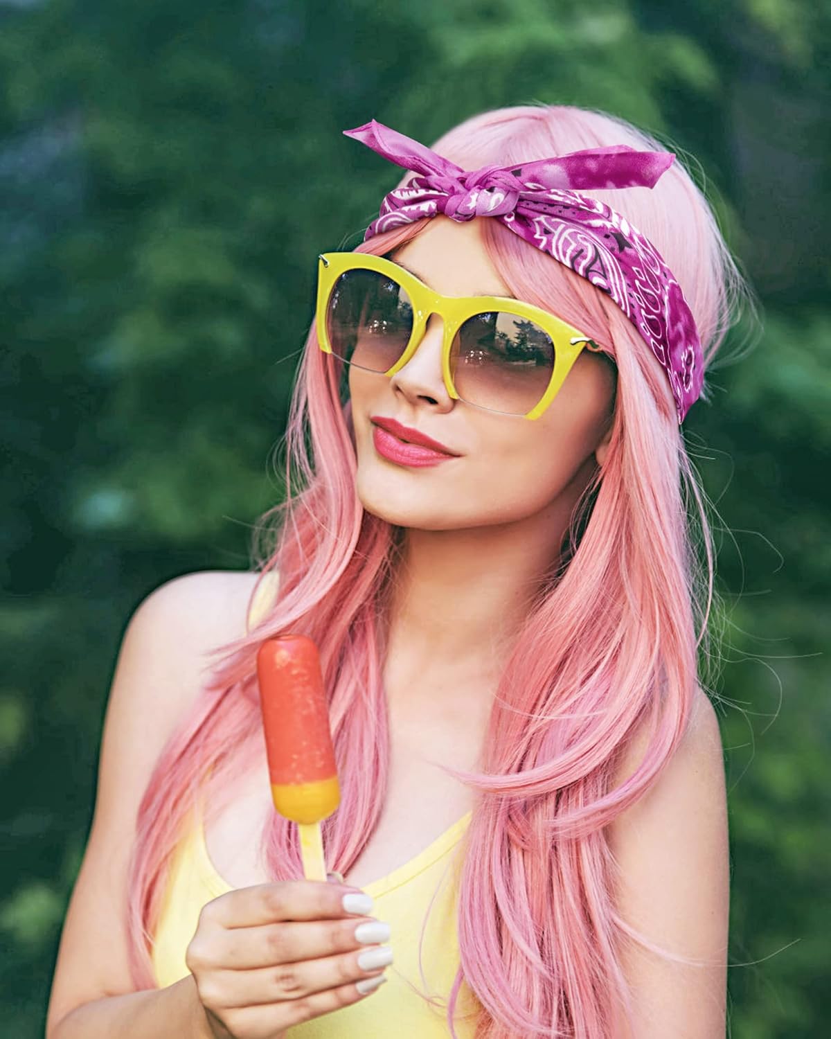 YSense 14 pieces Bandanas Paisley Print Novelty Headband Cowboy Headwraps Scarfs Hair Head Bandana for Women Men Boy Girl - Image 2