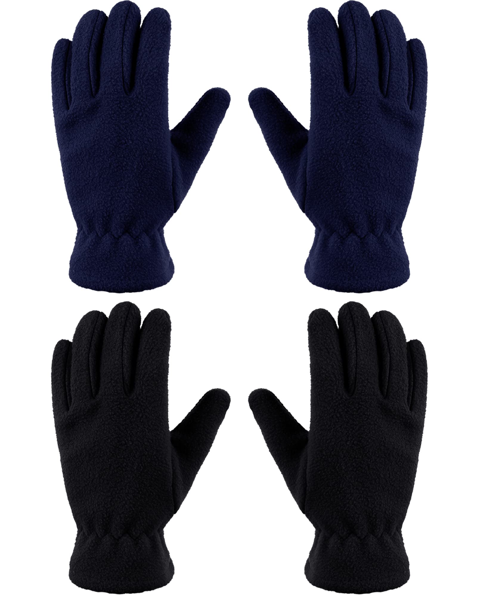 Geyoga 2 Pairs Kids Fleece Gloves