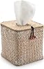 Seagrass Square Tissue Box Cover Woven Napkin Holder Decorative for Bathroom Farmhouse (Coffee, 5.5 x 5.5 x 5.5 Inch)