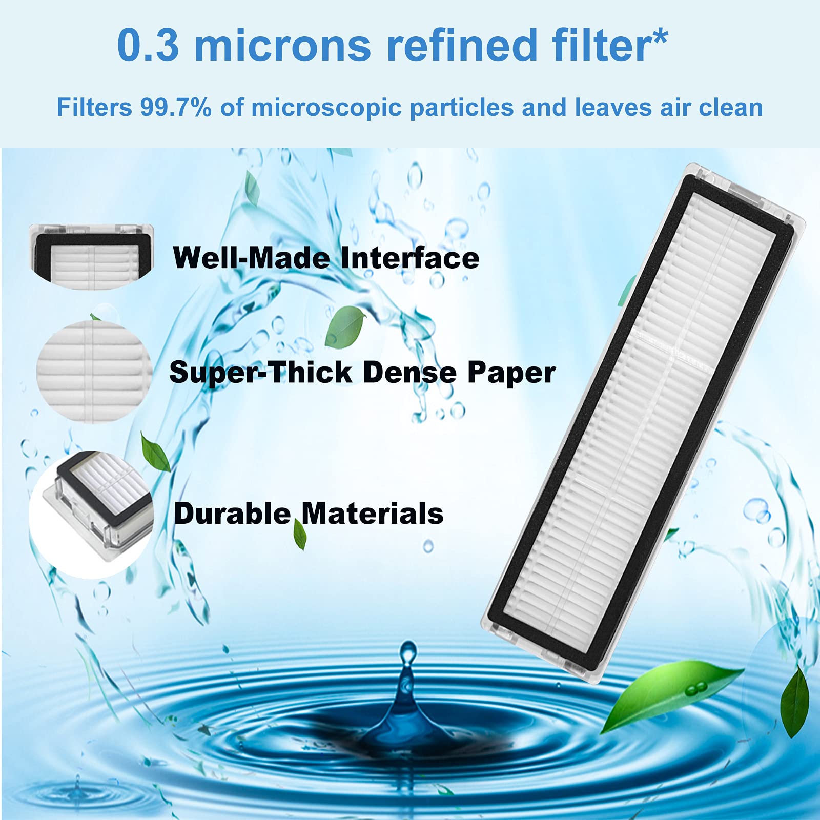 Compatibel met Dreame Bot D9 MAX Accessoires Robot Stofzuiger L10 Pro Hepa Filter Hoofdborstel Mop Doek Vervangende Onderdelen (Color : 18pcs