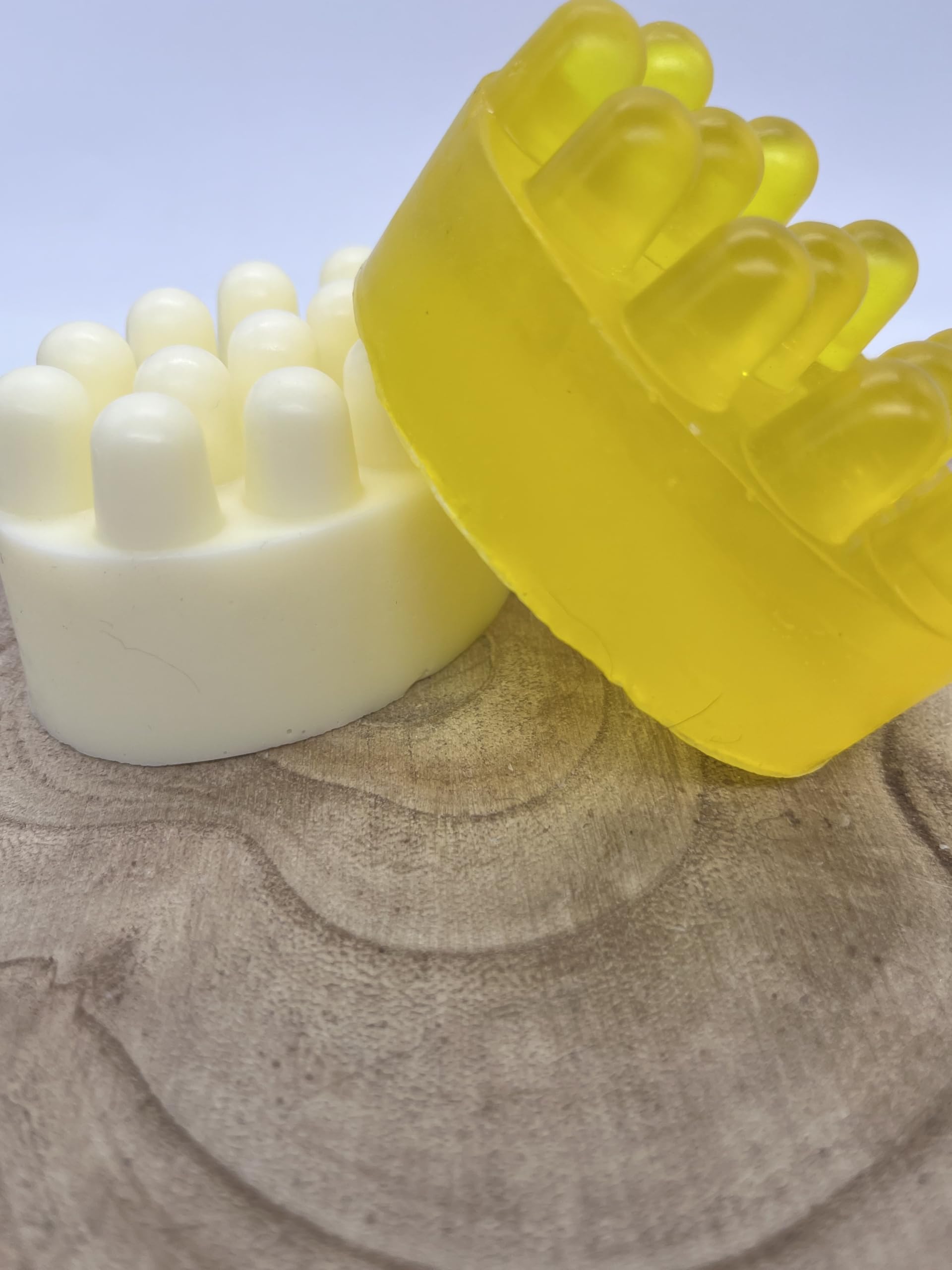 Massage Soap Bars, Yellow and Cream