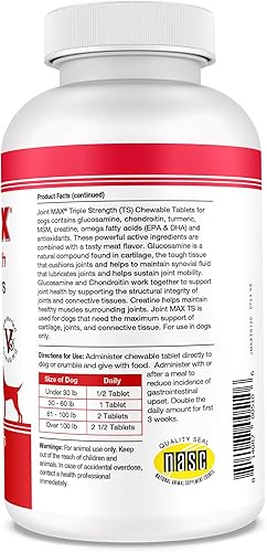 Vista 31 de PHS Joint Max Triple Strength (TS) Masticables suaves para perros, glucosamina, condroitina, MSM, cúrcuma, Omega 3, alivio del dolor de cadera