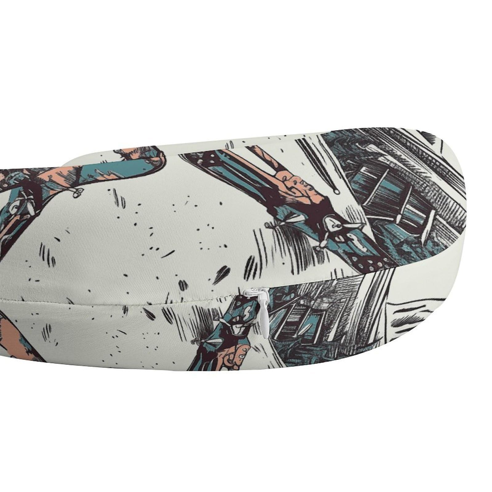 Juego de almohada en forma de U, núcleo de almohada de espuma viscoelástica, cojín, proporciona apoyo para el cuello, almohada de viaje, adecuada para aviones, coches, hogares y oficinas.