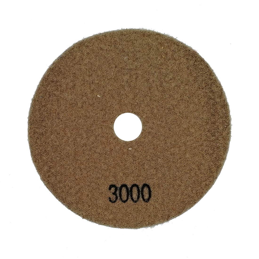 SHDIATOOL Diamante Almohadilla de Pulido 7 Piezas Grano 3000 para Pulir en Seco Mármol Granito Piedra Cerámica Dia 125mm/5 Pulgadas