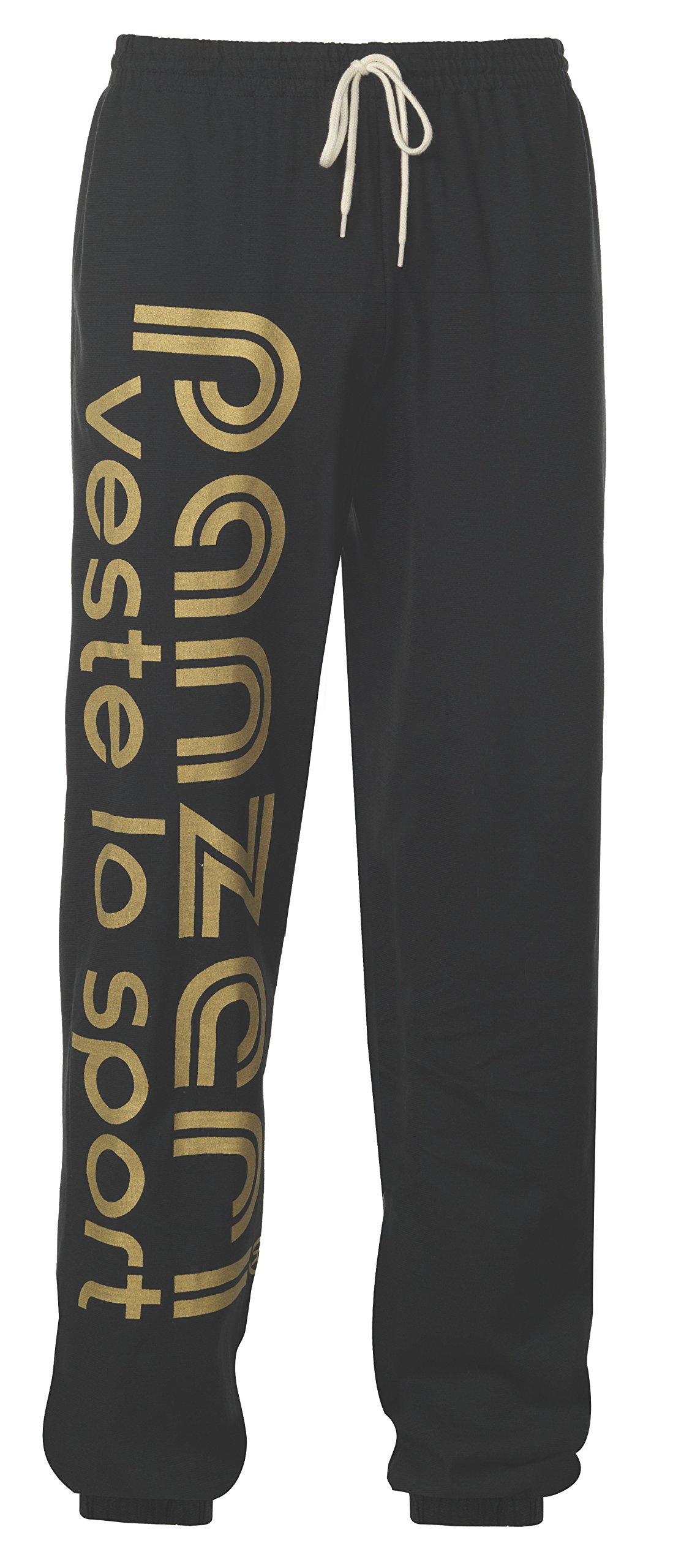 panzeri Pantalon Jogging Uni H - Noir/Or