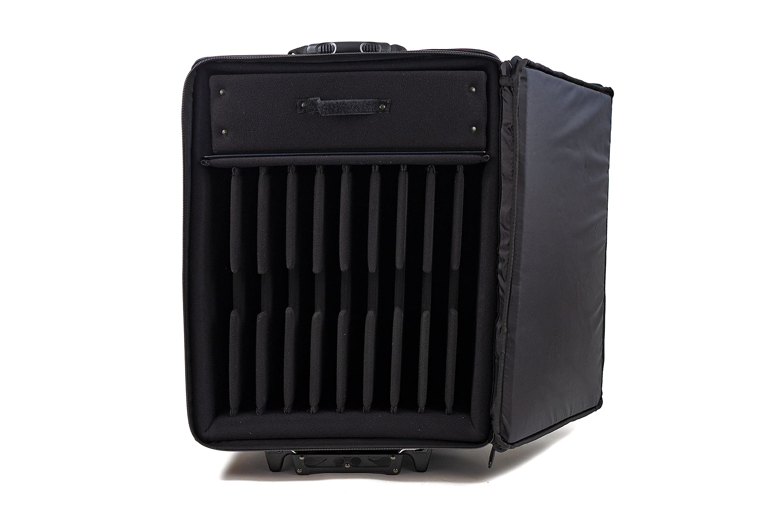 MCY MXLTLUG 10 Laptop Storage Roller Bag Up to 10 Laptops for School Business Gaming Laptops - Black, 17x22x12 inches
