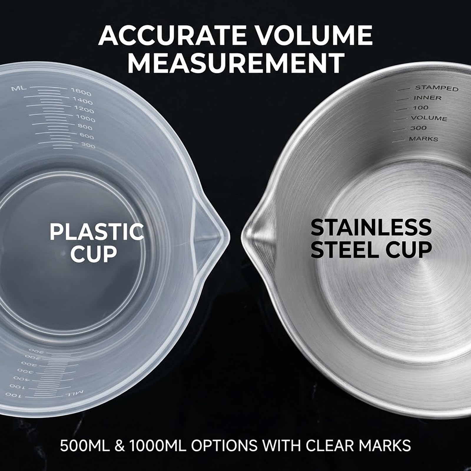 Teleskop-Wasserprobenehmer 500 ml 1000 ml – Edelstahl-Löffel mit Messbecher for Umwelttests(Steel (500ml),150cm/59in)