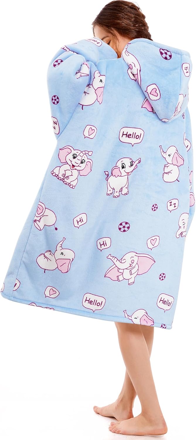 Narecte Cozy Oversized Blanket Hoodie Wearable Blanket Adults Soft Hooded Blanket Hoodie Birthday Gifts for Women Christmas - Image 2