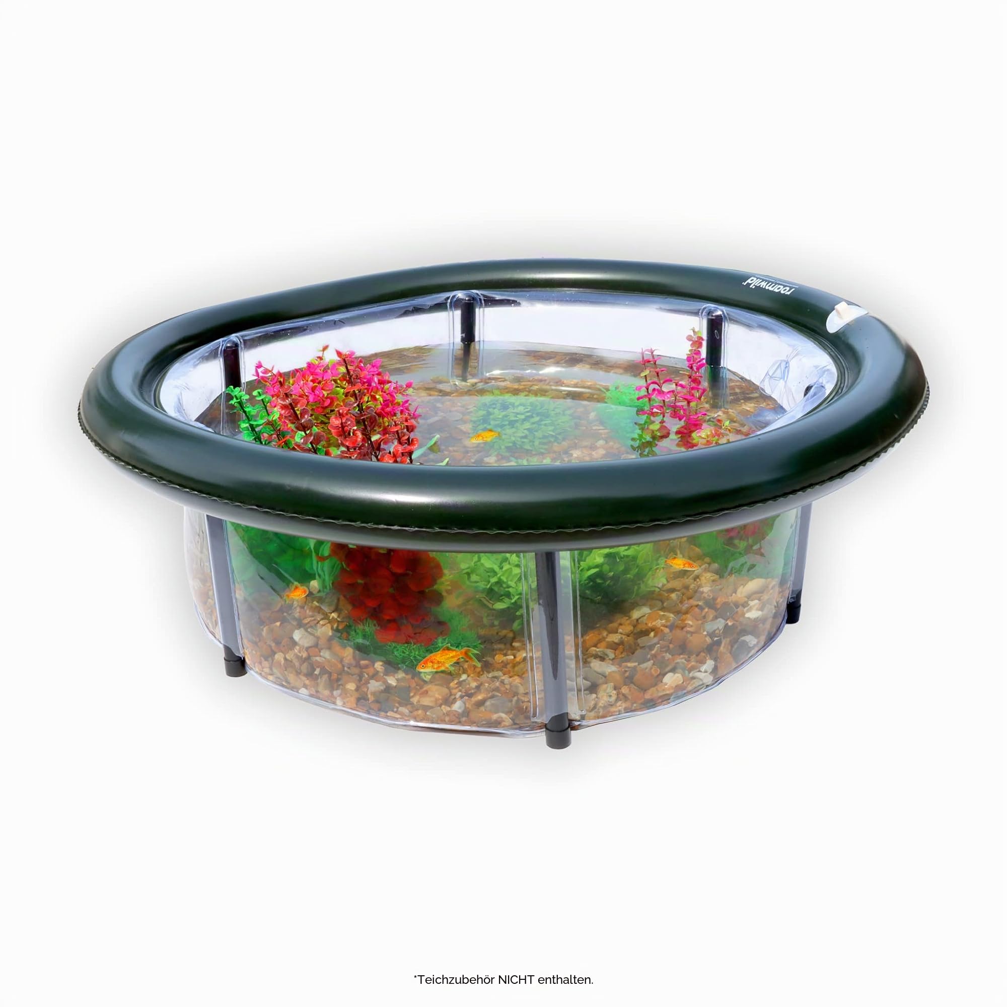 Roamwild Pop-Up-Teich-Wasserspiel-Set 700 mm 270 mm 105 l erhöhtes Aquarium Belüftungspumpe