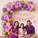 Party Propz Butterfly Birthday Decoration Kit – 37pcs,Happy Birthday Decoration Kit with Happy Birthday Banner, Butterfly Garland, Pink,Purple and Gold Balloons, Confetti Balloons (Latex,Cardstock) gallery image