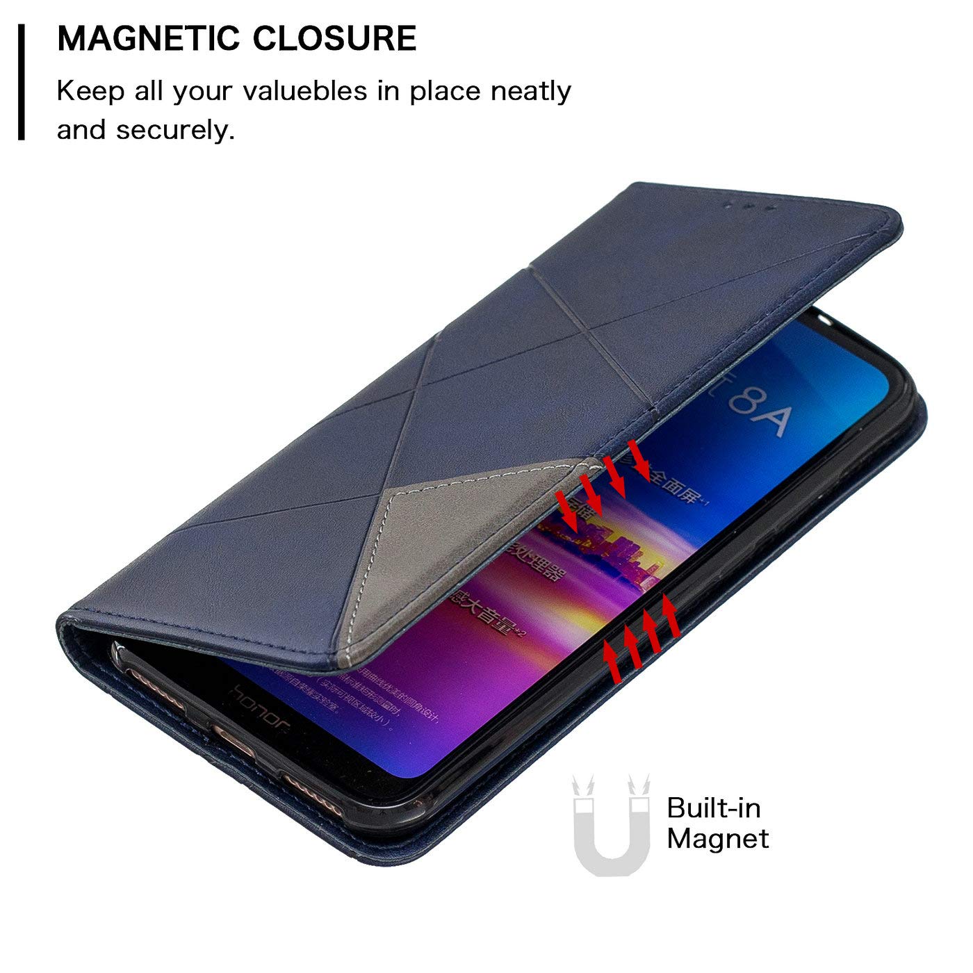 Housse Coque 360° En Liège Pour Huawei Y6 (2018) - étui Protecteur Flip Cover - Neuf
