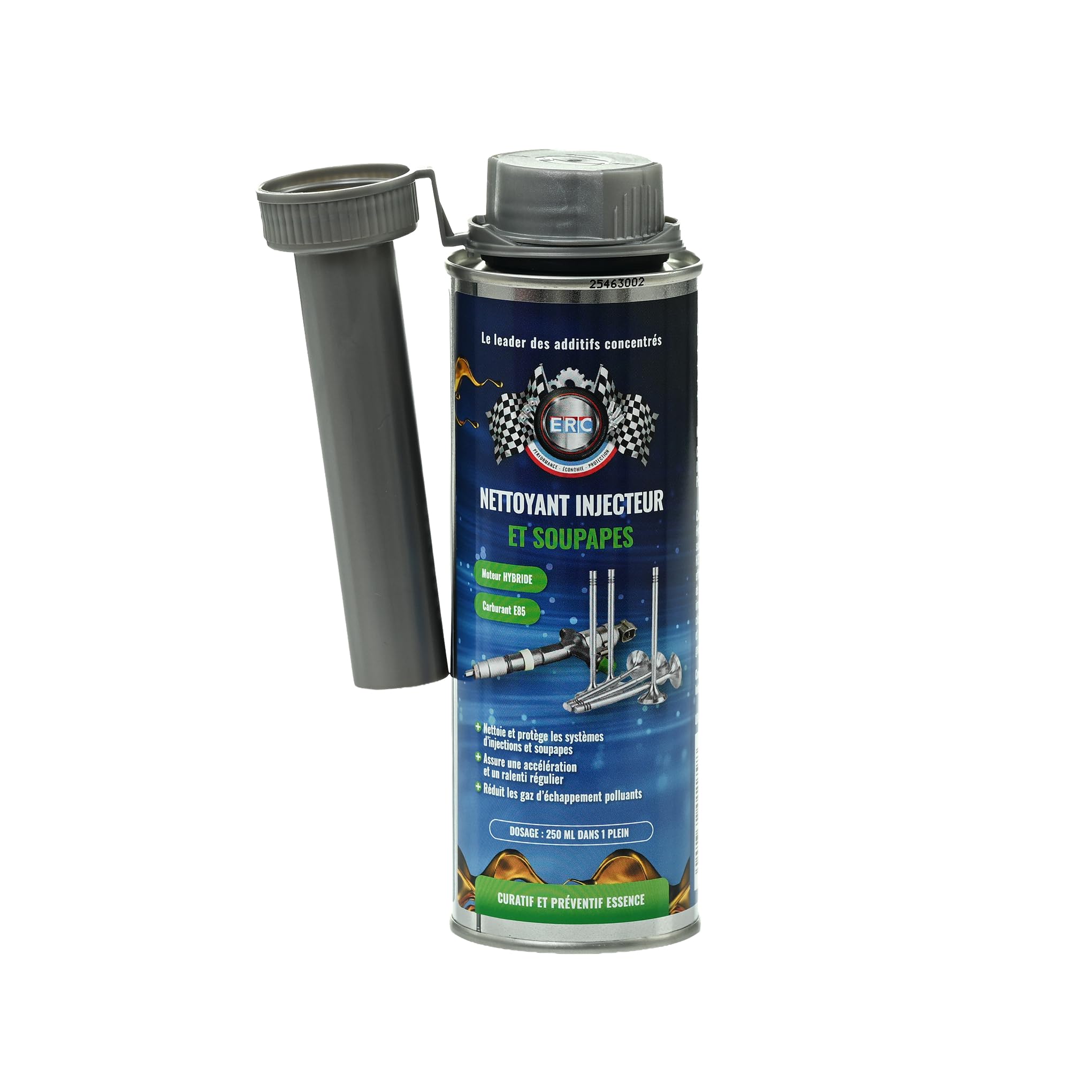 ERC – [Nettoyant injecteur et soupapes essence] | Nettoie & Protège système d’injection | Réduit consommation & émissions polluantes | Optimise accélération & ralenti moteur | 250 ml