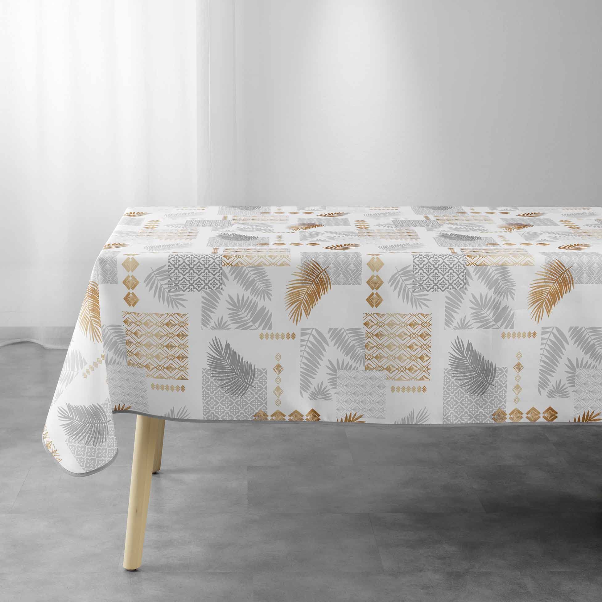 Douceur d'Intérieur, Olenna Rectangular Tablecloth 150 x 300 cm White Polyester Printed