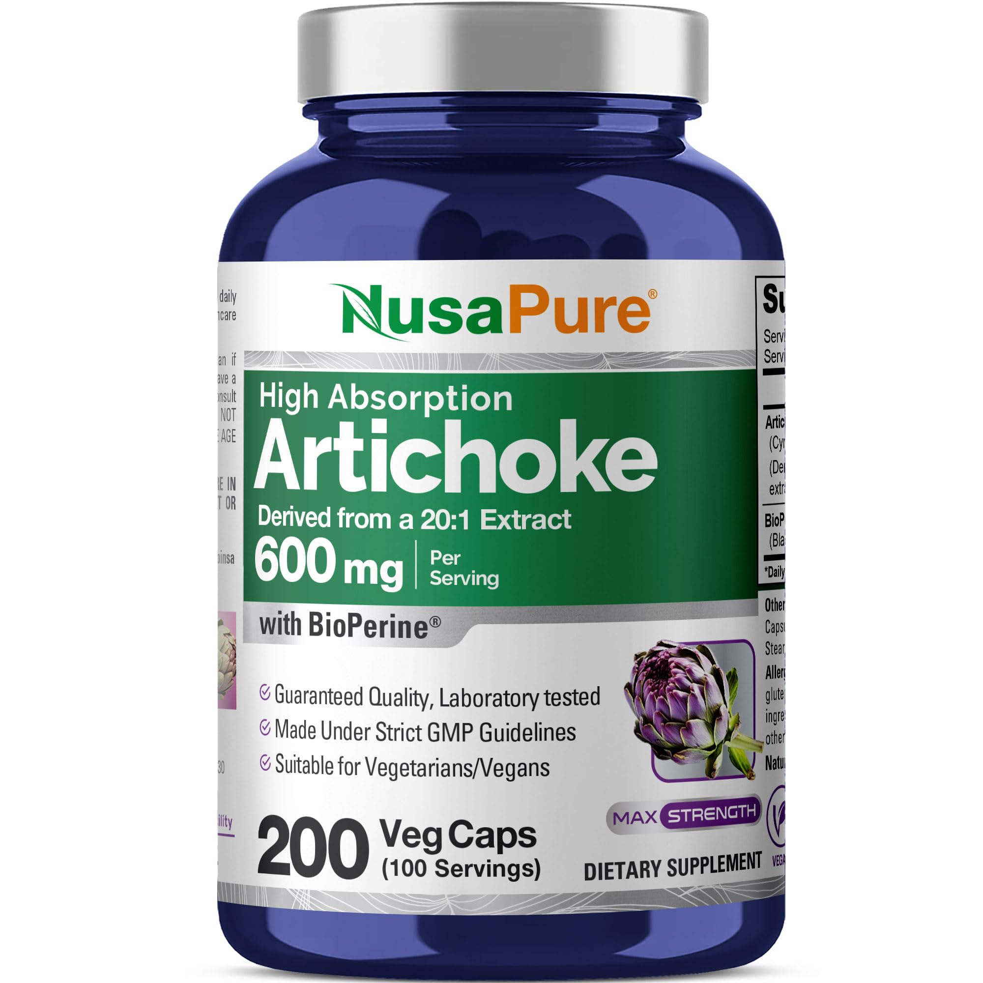 NusaPure Artichoke Capsules 600 mg