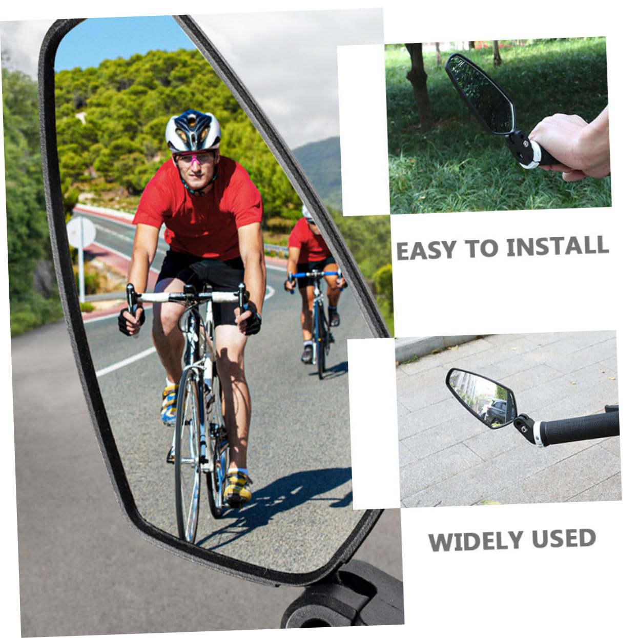 Hemobllo 2pezzi Specchietto Retrovisore per Bicicletta Accessorio per Ciclismo Specchio Riflettente di Adatto Manubri da Mountain Bike Strada