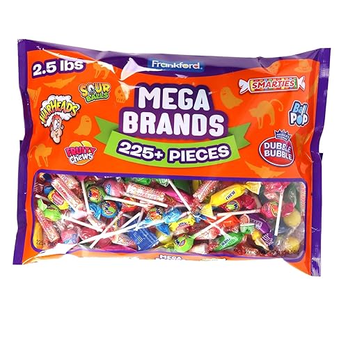 Miniatura 1 de Frankford Candy Mega Brands - Mezcla de dulces de Halloween a granel, incluyendo ojivas, masticables afrutados, bolas ácidas, paletas, chicle Dubble