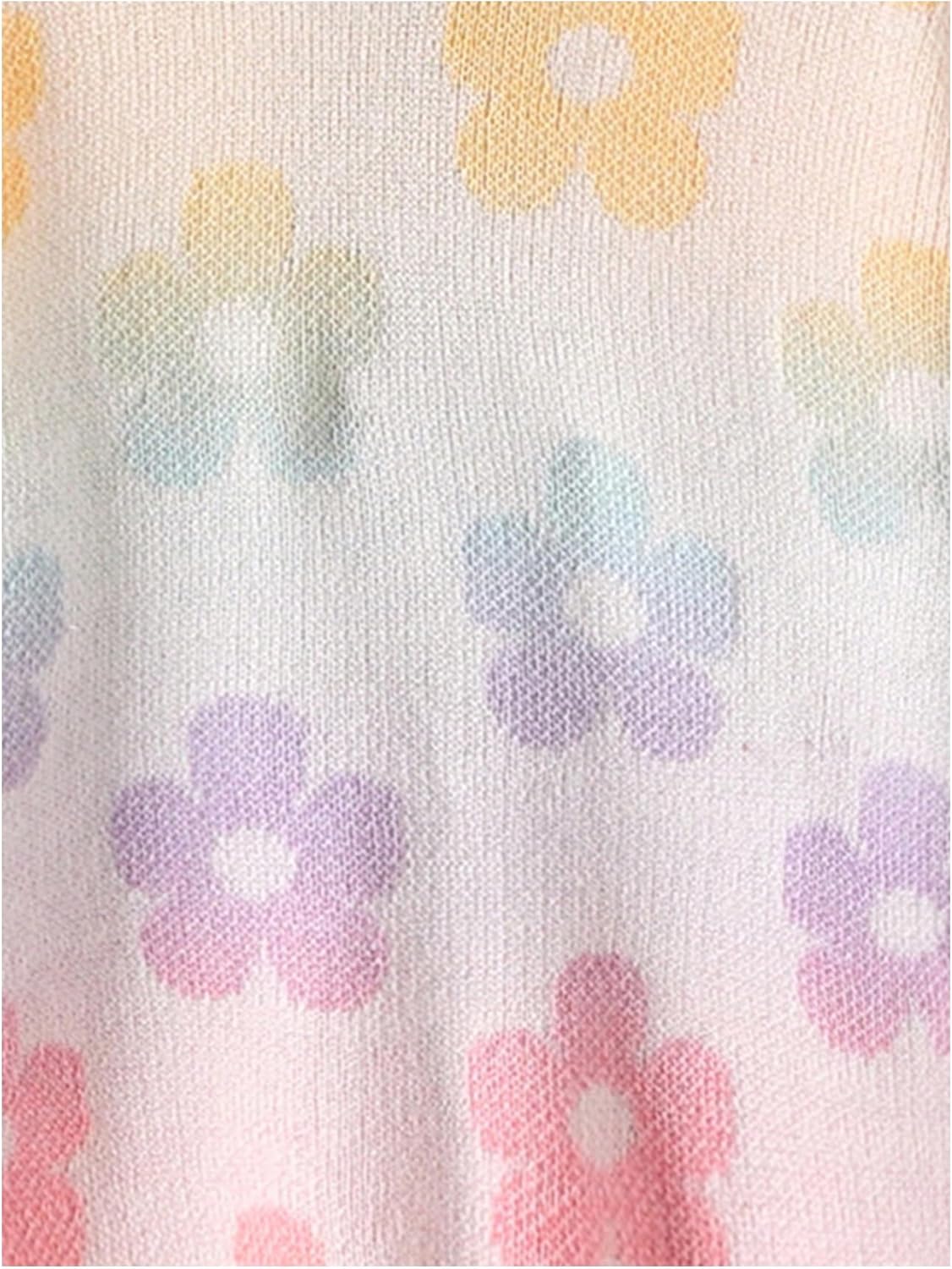 GORGLITTER Girl's Cardigan Sweater Cute Long Sleeve Colorful Floral Print Open Front Chunky Sweaters Jackets Outerwear - Image 6