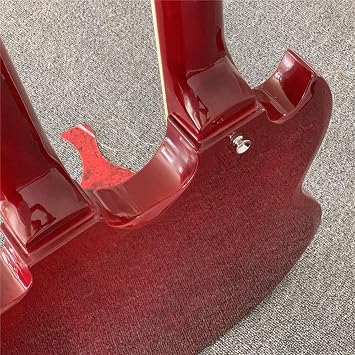 Custom Aged Wine-Red Double Neck Electric Guitar with 12 & 6 Strings - Perfect for Professional Guitarists and Enthusiasts Seeking and High- Sound