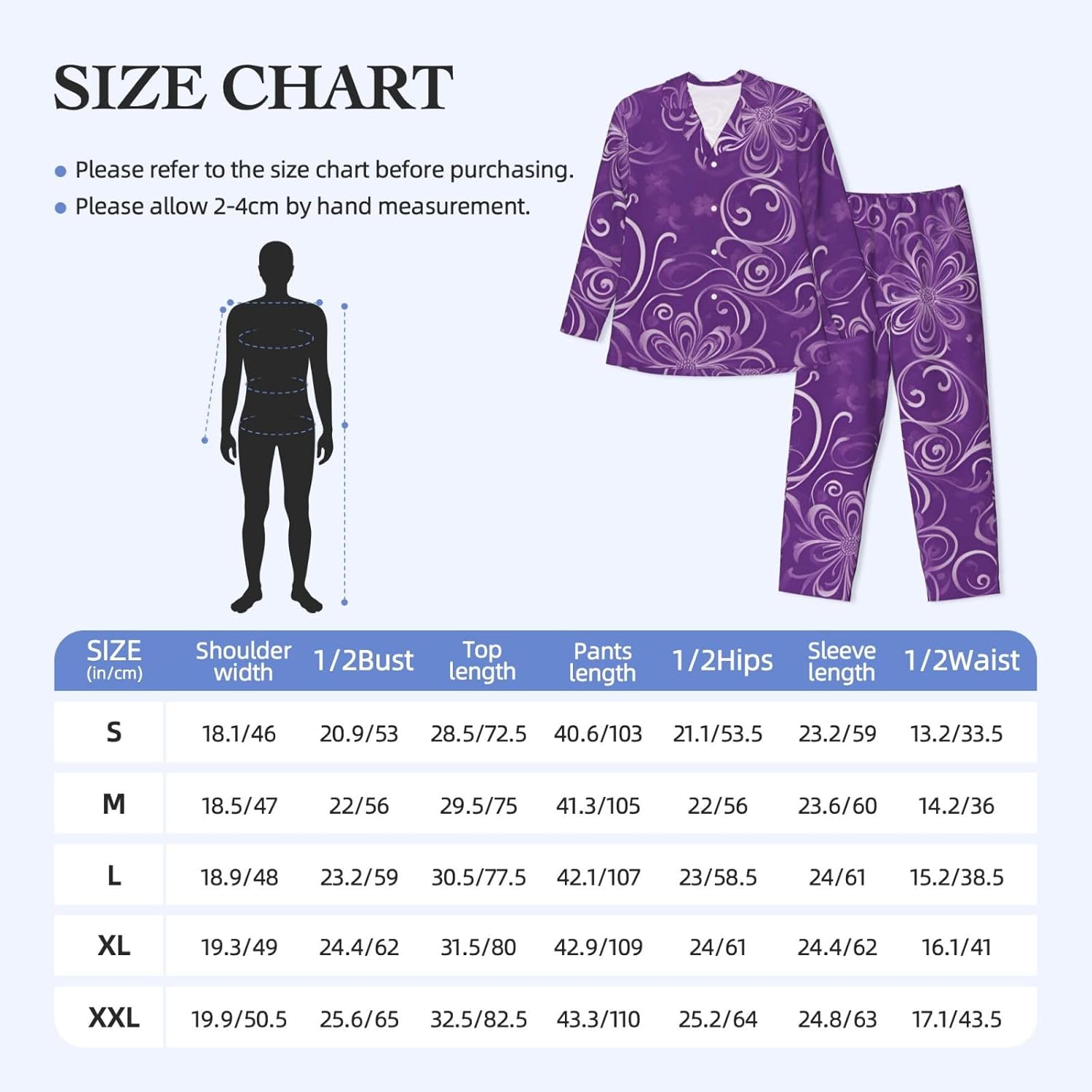 Floral Swirls Ivy Print Luxurious Mens Pajamas Set,Soft Breathable Pajamas, Perfect For Winter Christmas
