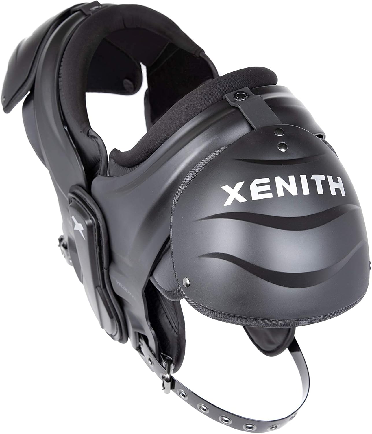 Xenith Football - Complete The Look Bundle - Velocity 2 Shoulder Pads (Medium) & Back Plate (Black, Large) : Sports & Outdoors