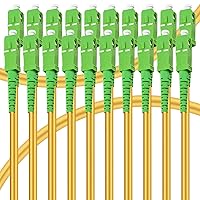 Vista 8 de SC/APC a SC/APC Cable de Fibra Óptica para Internet, Cable de Conexión de Modo Simple Blindado, Cordón de Conexión Óptica de Fibra Óptica - SIMPLEX