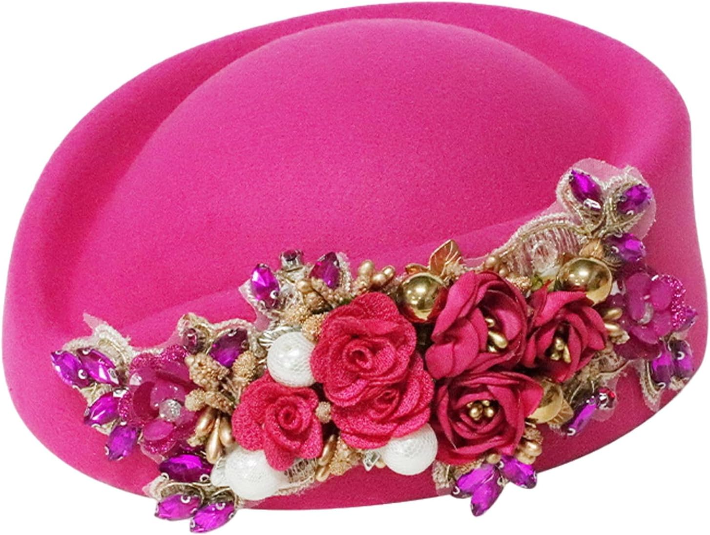 Music Festival Hat Personality Berets Retros Painter Trendsetters Berets for Daily Commute Stylish Headwear Rose Red