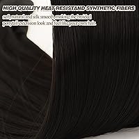 Vista 34 de BARSDAR Extensión de Cola de Caballo Trenzada de 30 Pulgadas de Largo - Extensiones de Cabello de Cola de Caballo Trenzada Rubia Recta Envolvente