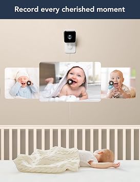 GNCC 1080P Wifi Video Bebek Monitörü, Yenidoğan için, Akıllı Bebek Kamerası Bebek Dadı Kamerası, Gece Görüşlü, Hareket/Ses Algılama, 2 Yönlü Ses, SD/Bulut Depolama, Alexa ile Uyumlu
