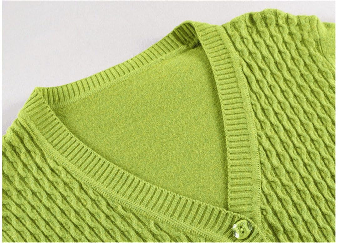 Suéter De Manga Larga para Mujer Cárdigan Básico Outwears