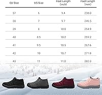 Vista 6 de scecocrs Botas de nieve impermeables sin cordones para mujer, forro de piel, antideslizantes, cómodas, cálidas, botas de tobillo