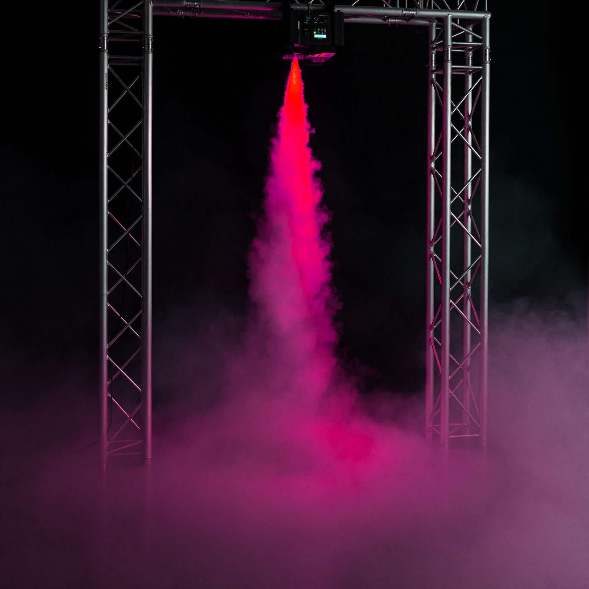 BeamZ BLAZE3500 Máquina de Humo Vertical 3500W, 48 LEDs RGBA, 1200 m³/min, Depósito 3,5L, DMX, Control Remoto, Efecto Discoteca, Humo ideal para crear atmosfera en eventos y escenarios