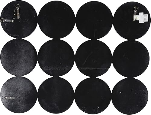 Miniatura 5 de Deco 79 Espejo de pared de cristal con cristales flotantes, 39 x 2 x 29 pulgadas, plateado