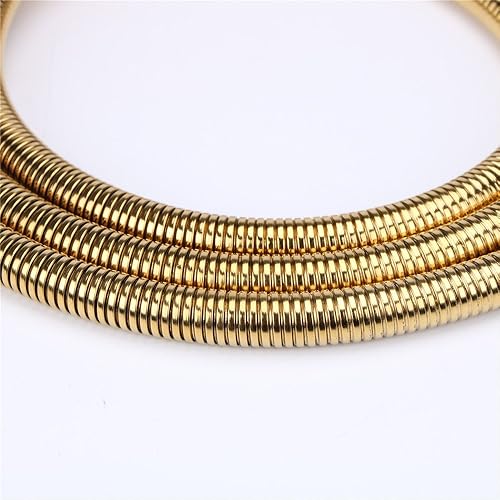 Miniatura 4 de Weirun Reemplazo de manguera de ducha,Manguera de cabezal de ducha extra larga de 79 pulgadas,Accesorio de manguera de ducha de bidé dorado titanio