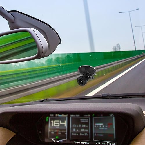 Miniatura 5 de Car Dashboard Cam Mount Suction Cup Holder with 360° Ball Head Base for Windshield, High Temperature Resistant Car Camera Mounting System for GPS