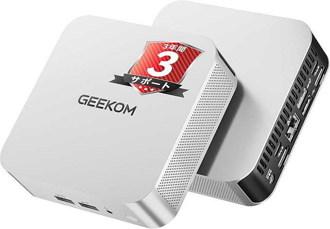 GEEKOM A8 ミニPC(Ryzen 7 8745HS/32GB/1TB/金属ボディ)の商品画像
