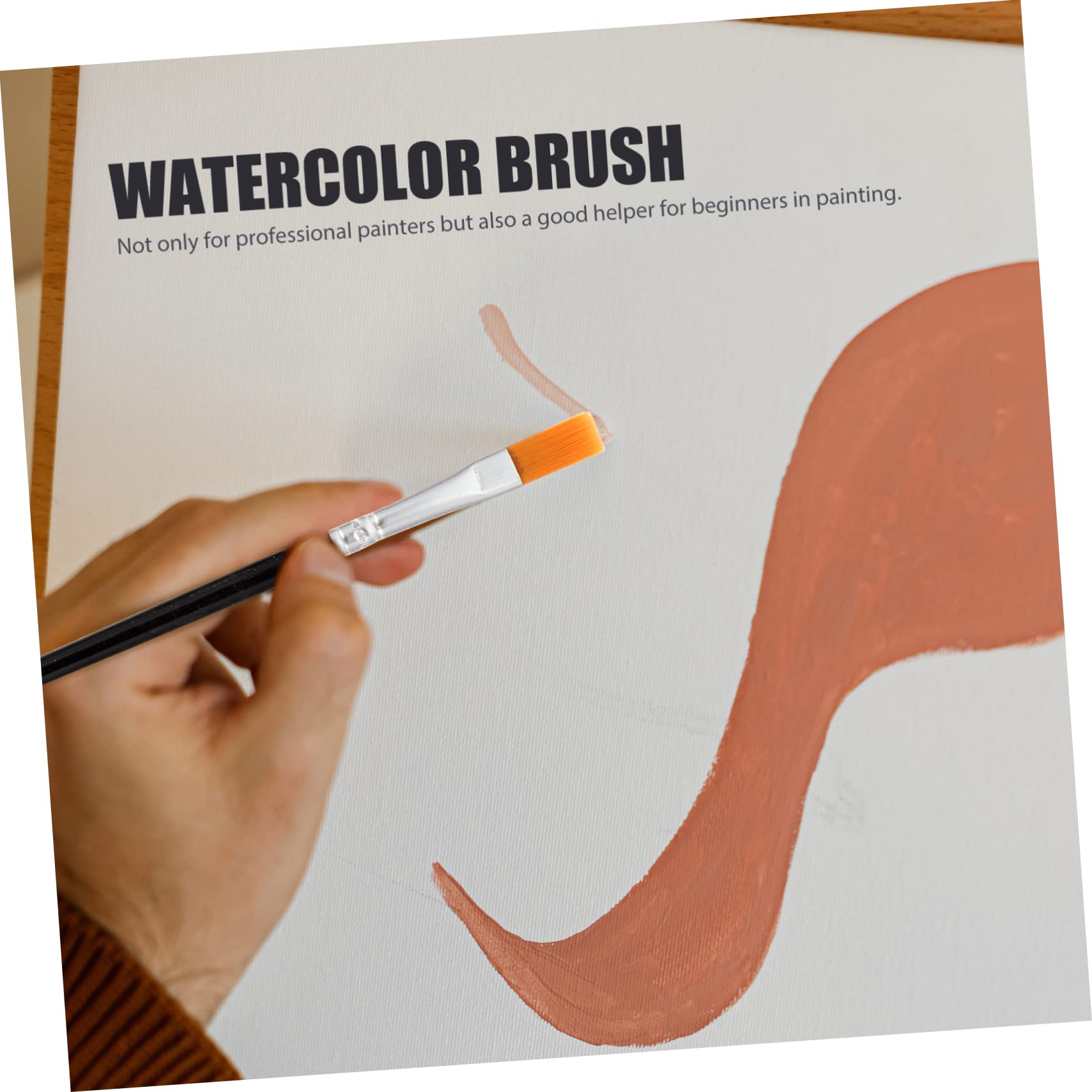 LIFKOME 200 Piezas Pinceles Planos para y Óleo Pelo de Nylon Resistente Mango Ergonómico Negro Kit Profesional Ligero y Portátil para Artística y Dibujo