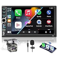 Autoradio 2 DIN BT Car Radio Car Play con Wireless Carplay e Android Auto