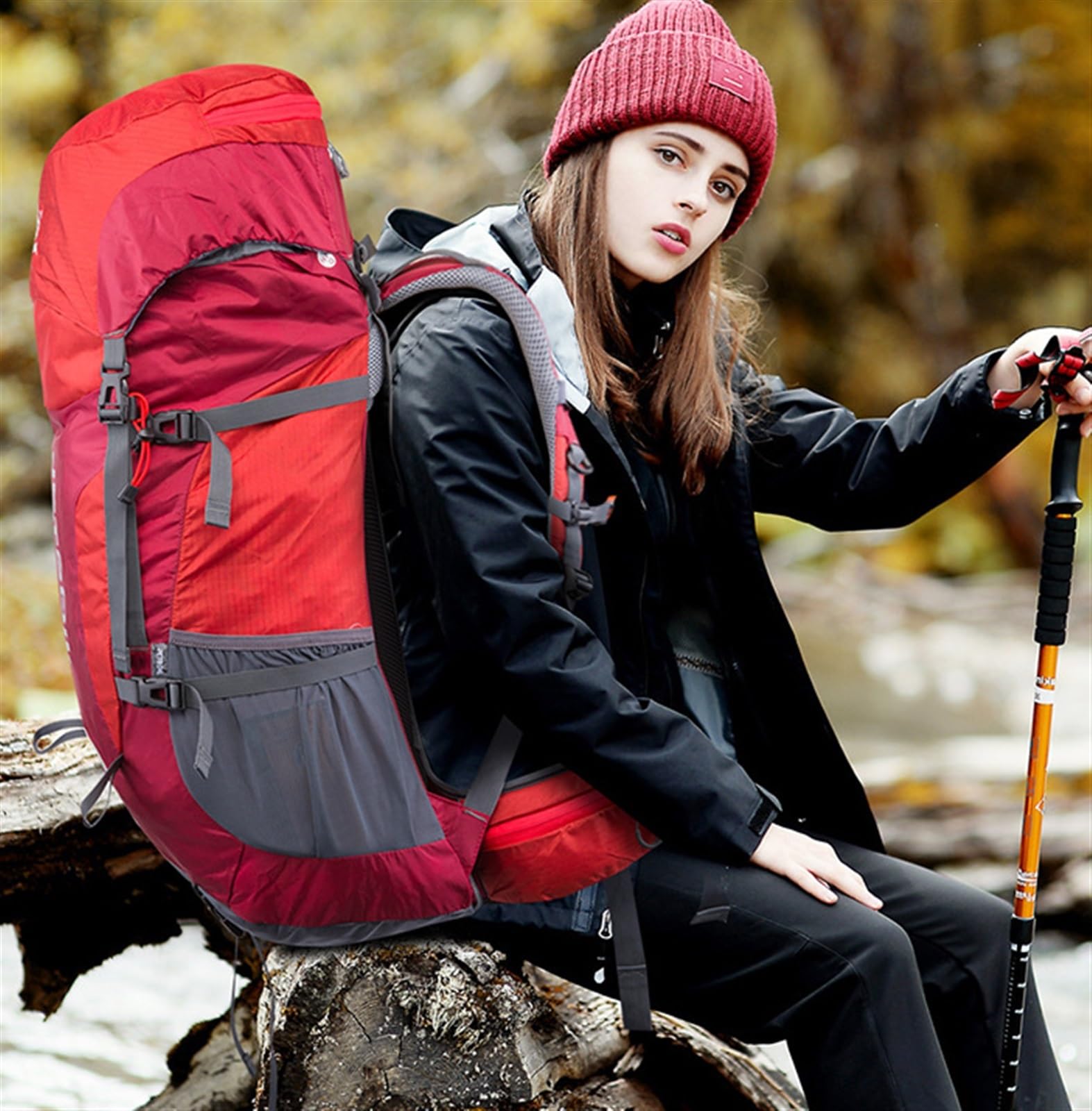 Plecak Turystyczny Plecak Trekkingowy Lekki Plecak Turystyczny O Pojemności 55 Litrów, Unisex, Wodoodporny, Wodoodporny, Podróżny Torba Alpinistyczna