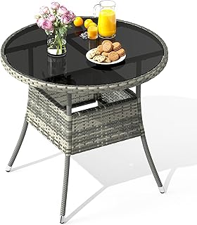 YITAHOME Outdoor Dining Table Round for 4 31.5