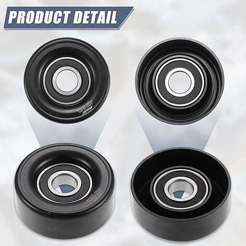 Miniatura 4 de X AUTOHAUX LFH115940A Polea de desviación de guía de polea tensora para Mazda 3 2.3L 2007-2013 para Mazda 3 2.5L 2010-2012