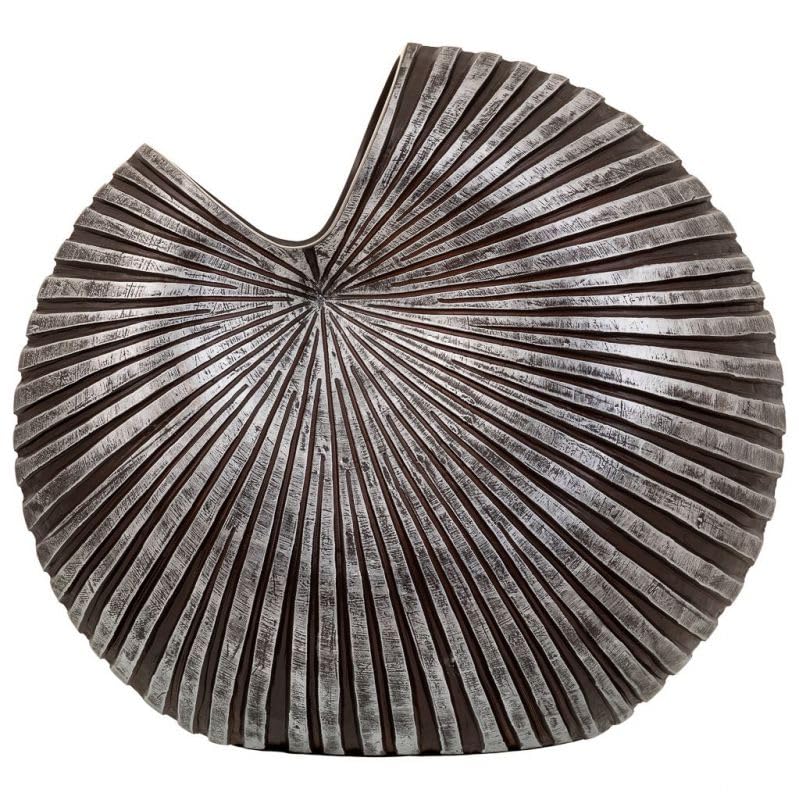 Vase en polyrésine argenté, l'objet déco sculptural idéal - 4