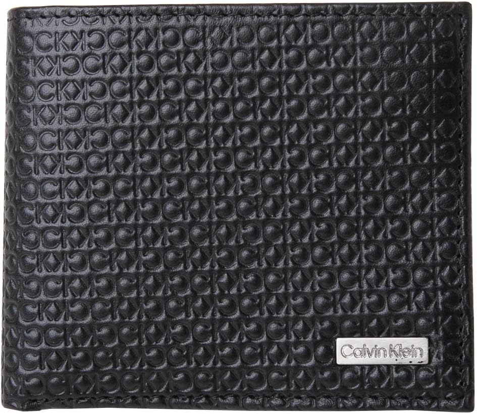 [カルバンクライン] ck ck 二つ折財布 小銭入れ付 レザー 小物 ビジネス カジュアル メンズ 31CK130007 BLACK(001) ONE_SIZE [並行輸入品]