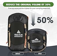 Vista 2 de Hikenture Saco de compresión para saco de dormir, saco de cosas mejorado de nylon resistente a desgarros, saco de compresión de 10L/14L/20L/30L