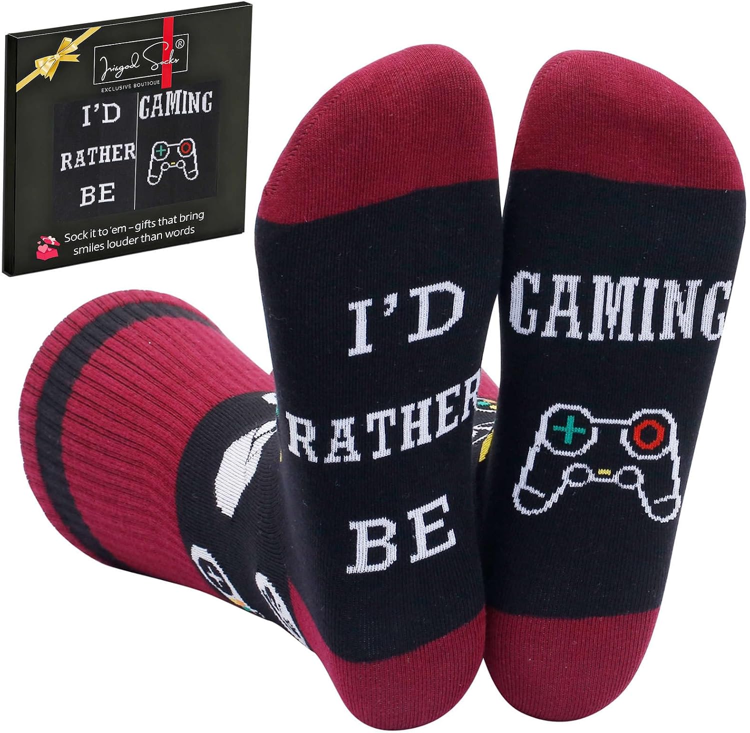 IRISGOD I'd Rather Be Funny Dress Socks for Men and Women Humor Joke Gifts