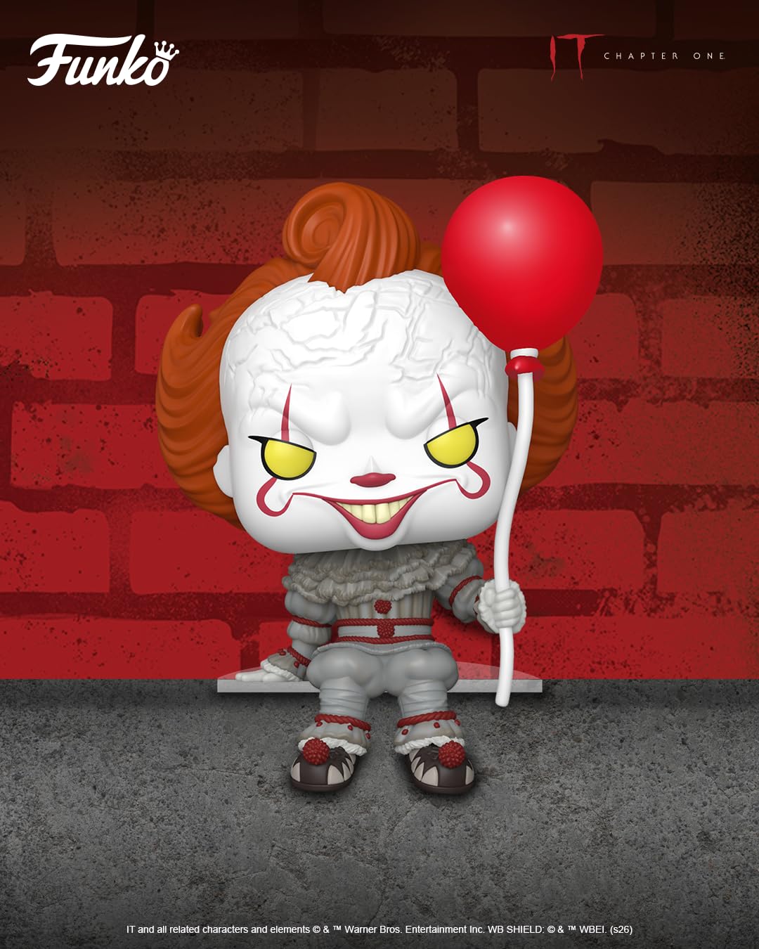 Funko Pop! Filmy: IT2 - Pennywise - opiekunka do półki - kolekcjonerska figurka winylowa - pomysł na prezent - oficjalny towar - zabawki dla dzieci i dorosłych - fani Disneya - dla kolekcjonerów i