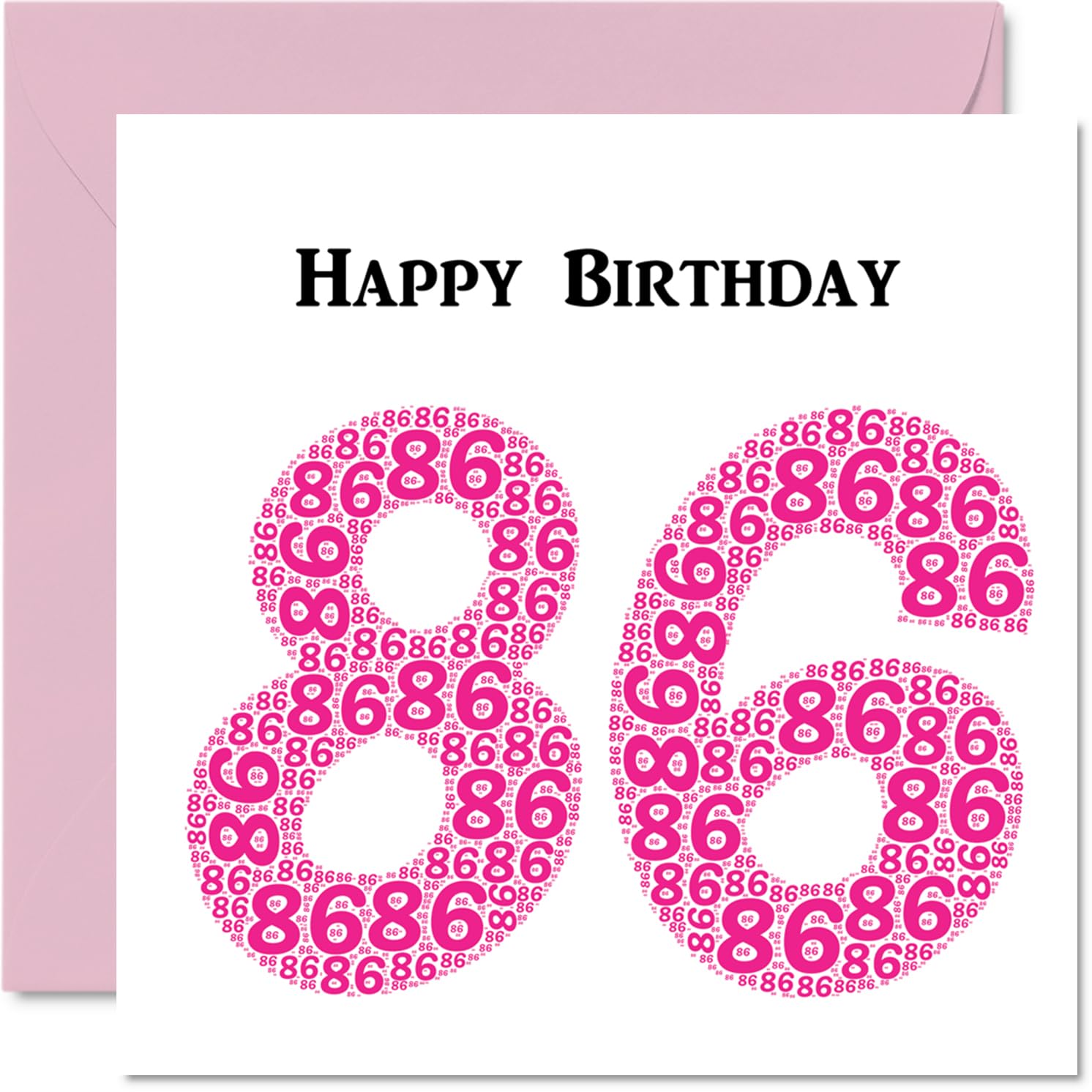 Fun 86th Birthday Cards for Woman - Shapecloud - Happy Birthday Card for Dad Mum Great Grandad Grandpa Nanny Grandma Gran Uncle Auntie, 145mm Greeting Cards, Fun Card